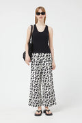 Pantaloni dritti con stampa corallo