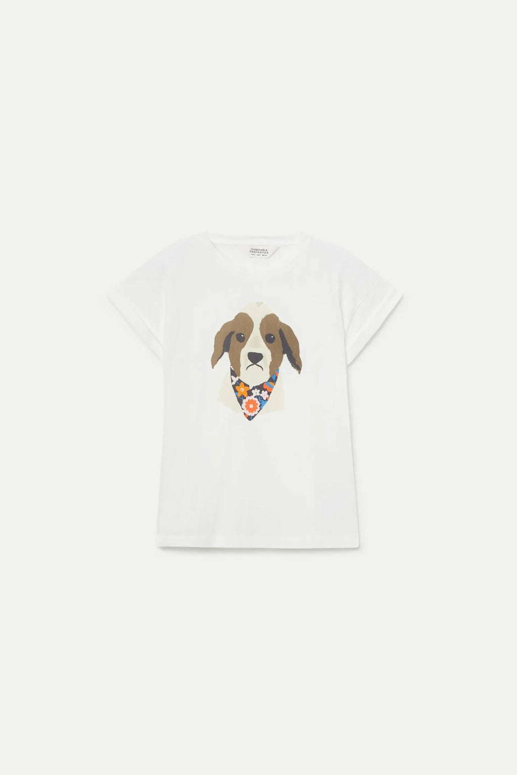 T-shirt con stampa cane