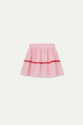 Gonna corta rosa picunela per bambina