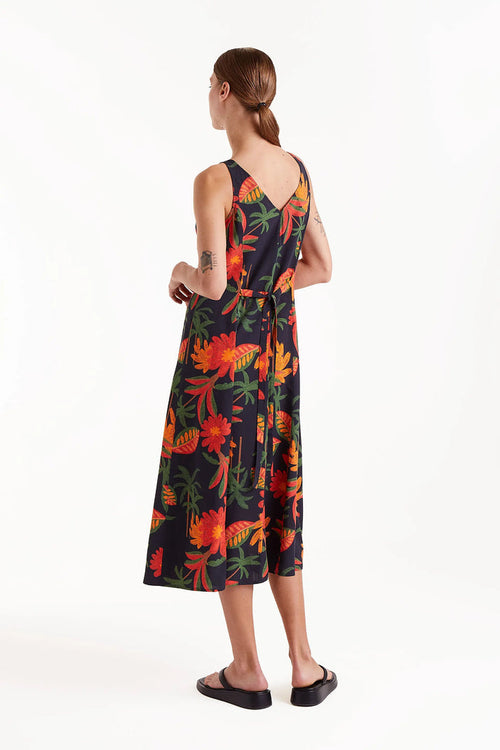 Abito midi con stampa floreale Famara