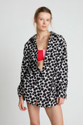 Camicia oversize con stampa terrazzo
