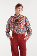 Camicia con cravatta e stampa piccola Hampton