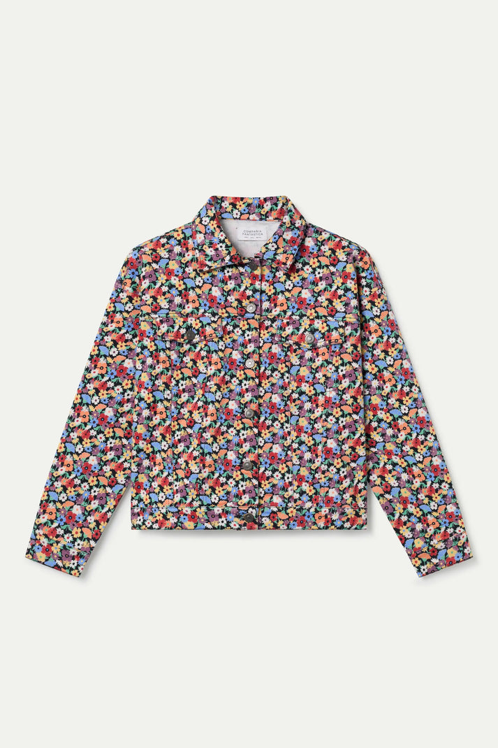 Giacca in denim con stampa piccola Hampton