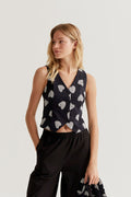 Gilet stampato Harmony Black