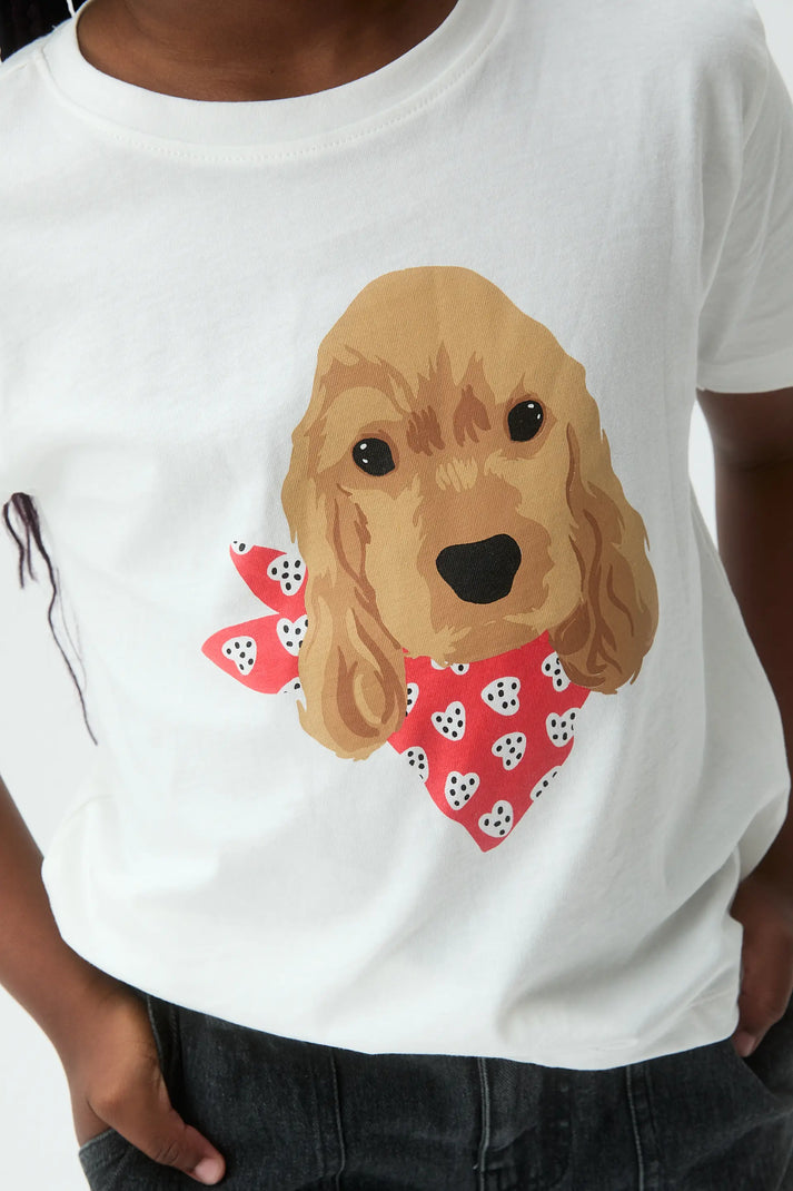 T-shirt da bambina con stampa Cocker Snail