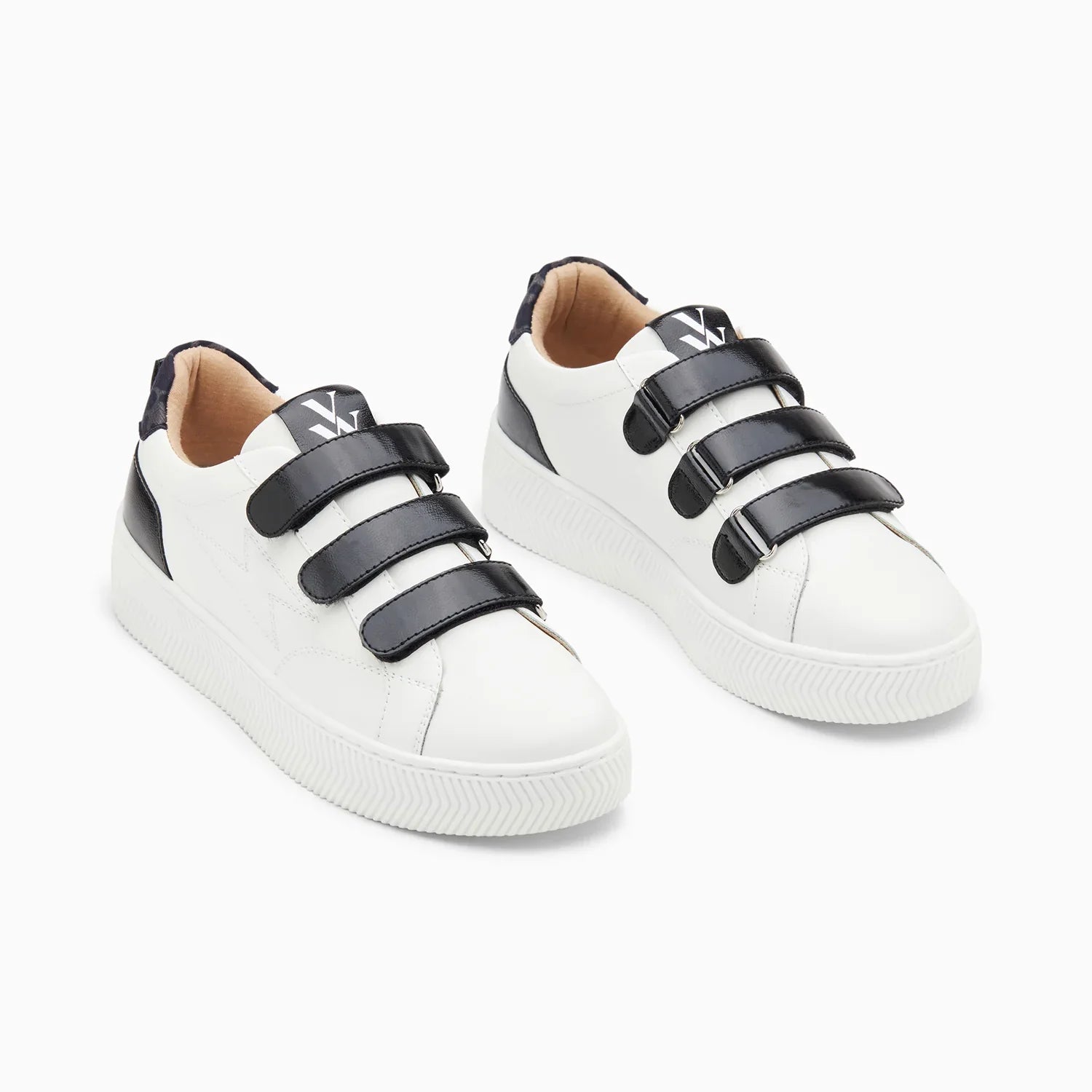 Black and white sneakers