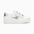 White and silver sneakers