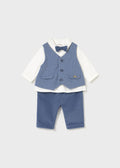 Completo camicia con papillon e pantalone neonato