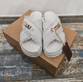 Criss-cross rope sandal recycled canvas MOU