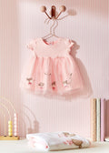 Vestito cotone e tulle neonata