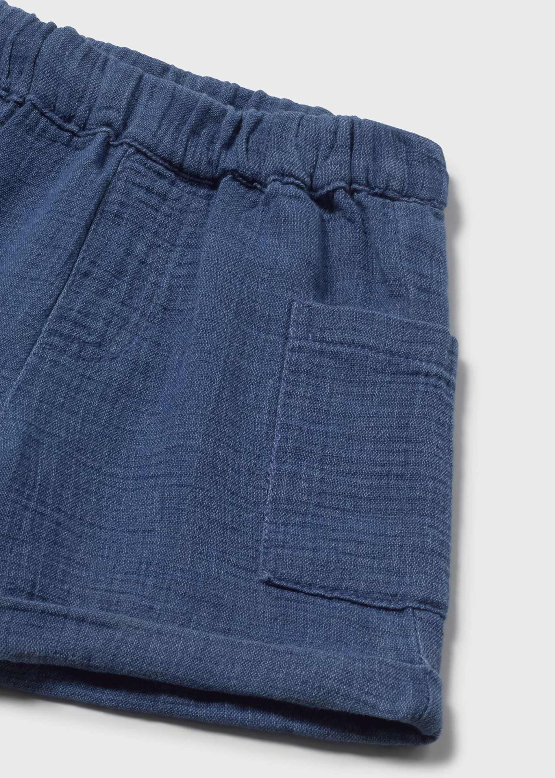 Bermuda bambula jeans neonato