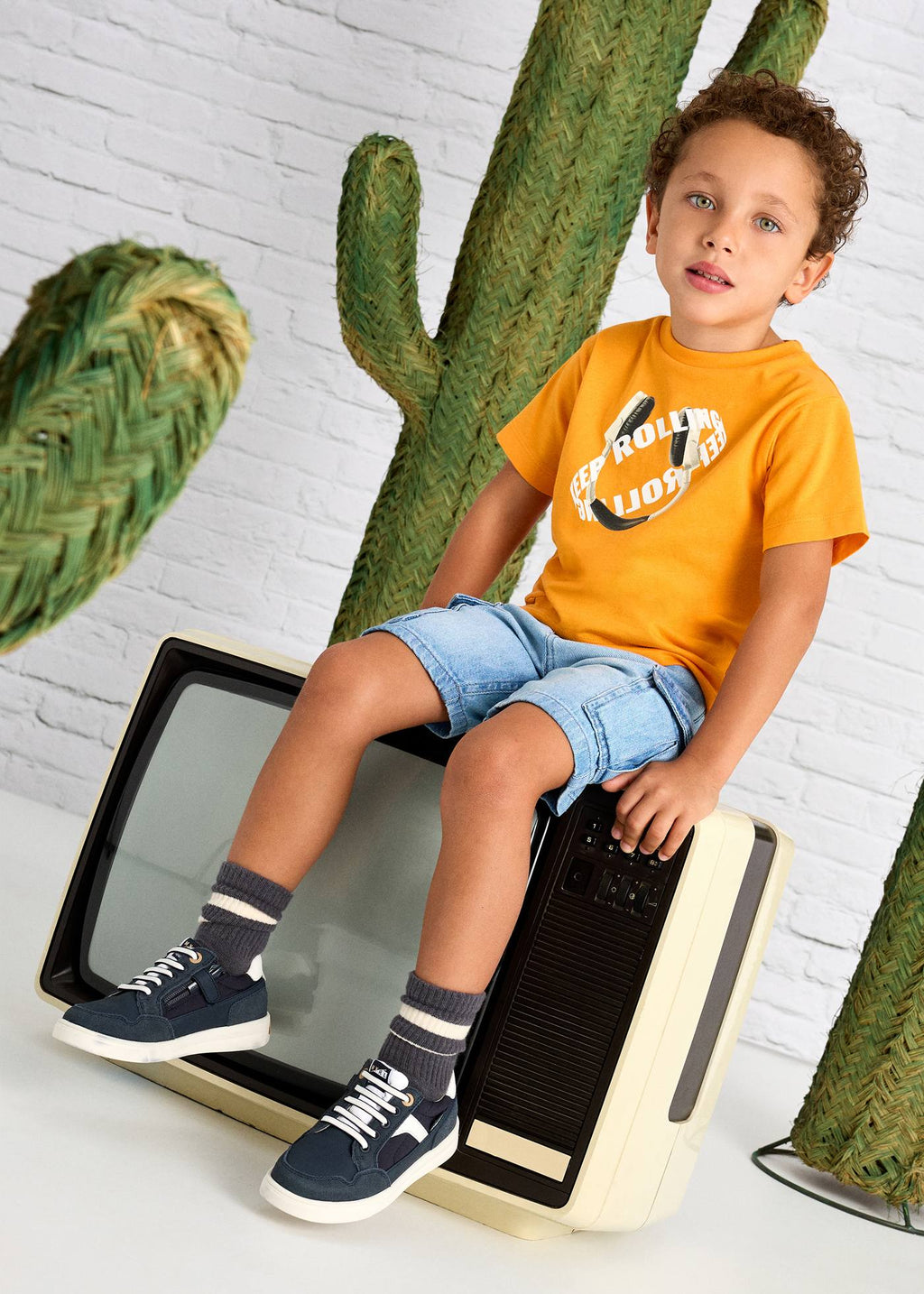 Bermuda jeans cargo bambino