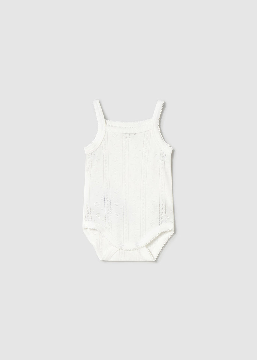 Body con bretelle traforato neonata