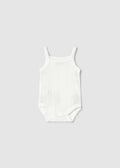 Body con bretelle traforato neonata