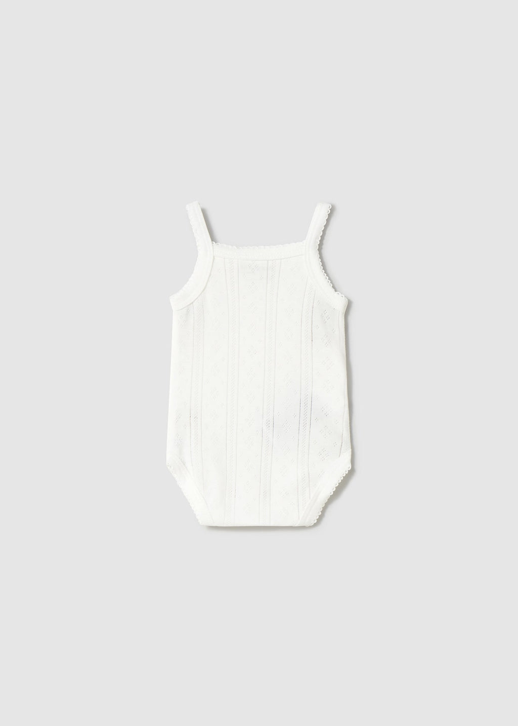 Body con bretelle traforato neonata