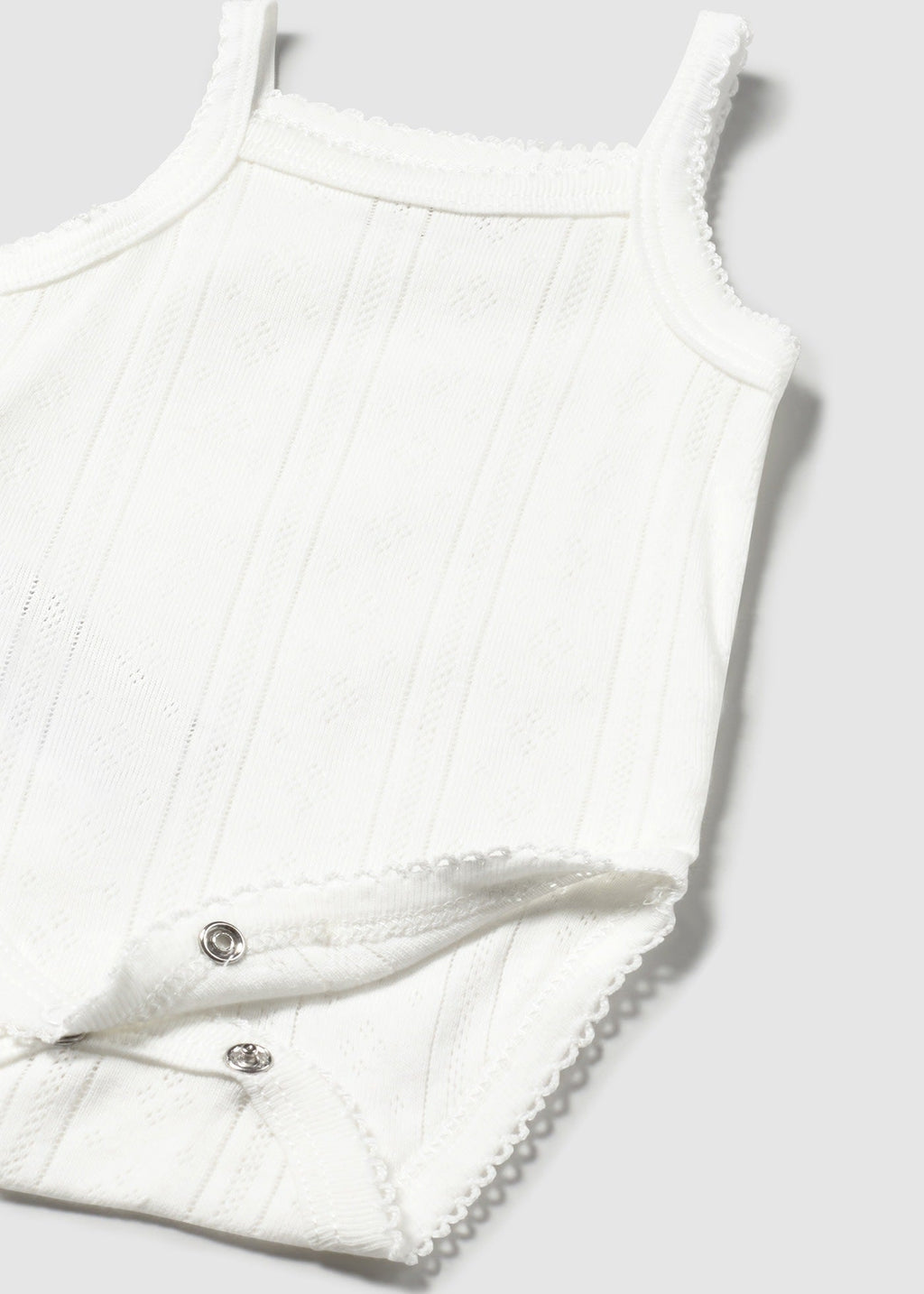 Body con bretelle traforato neonata