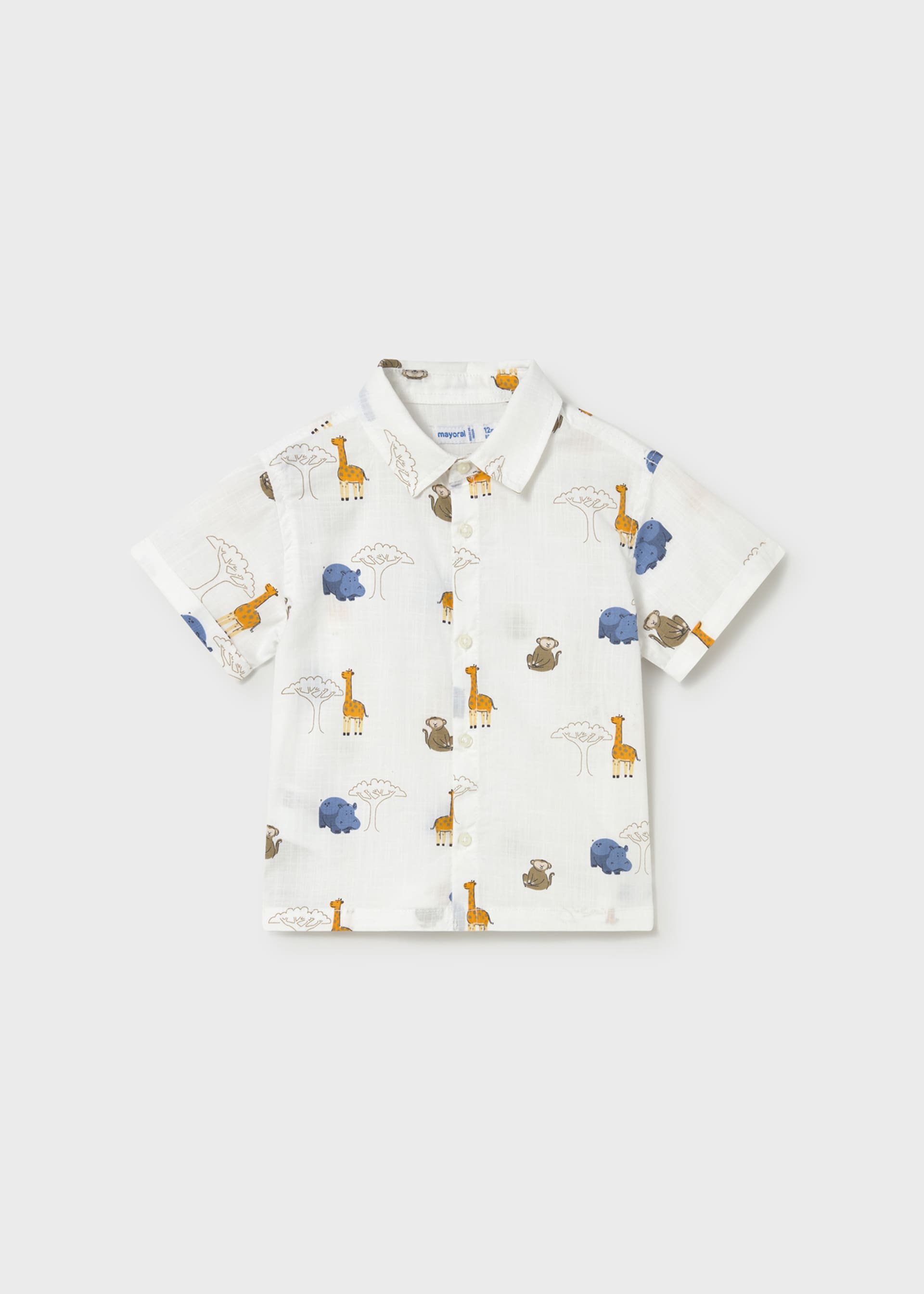 Camicia stampata animaletti neonato