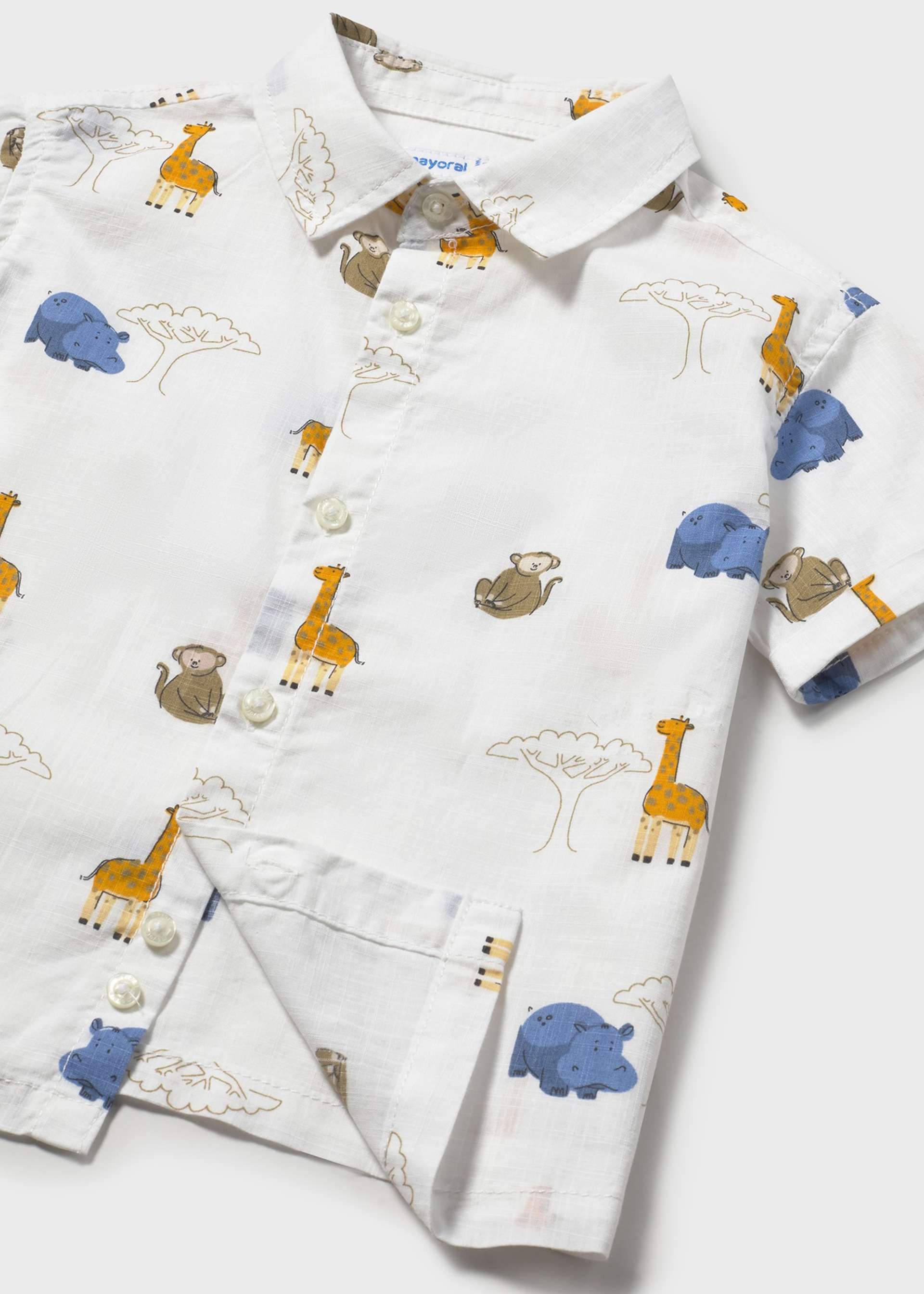 Camicia stampata animaletti neonato