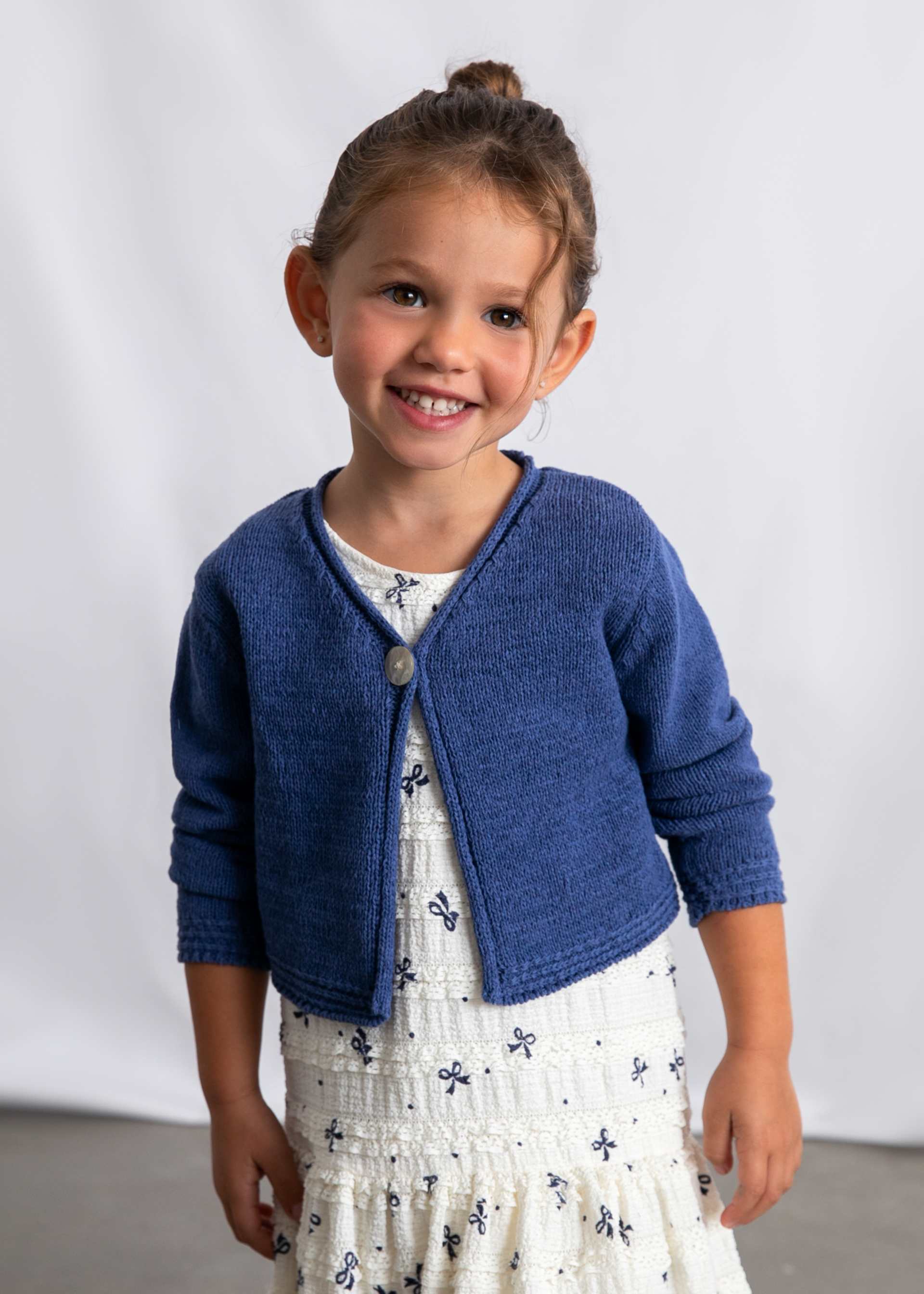 Cardigan bottone bambina