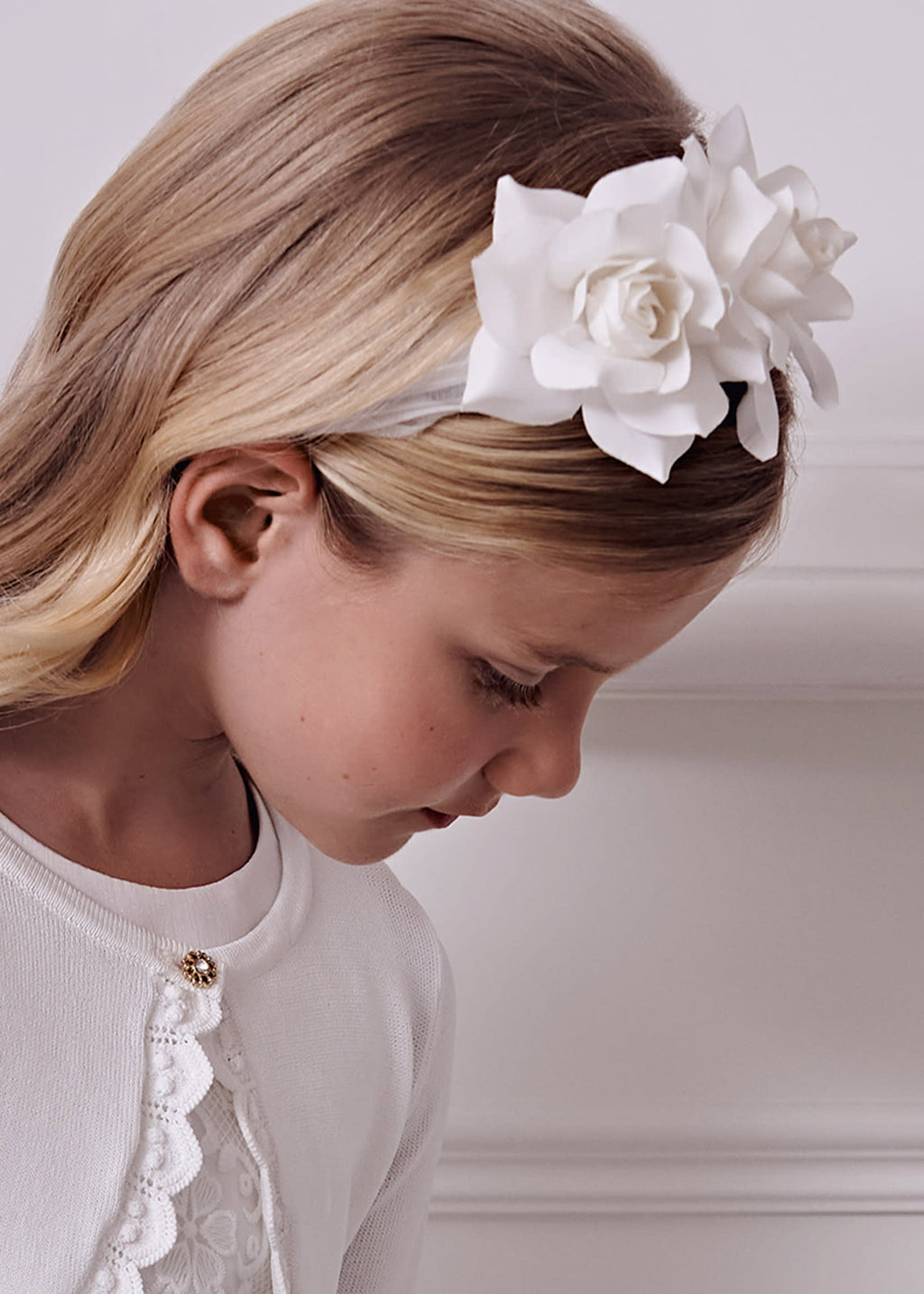 Cerchietto Fiore Organza Bambina