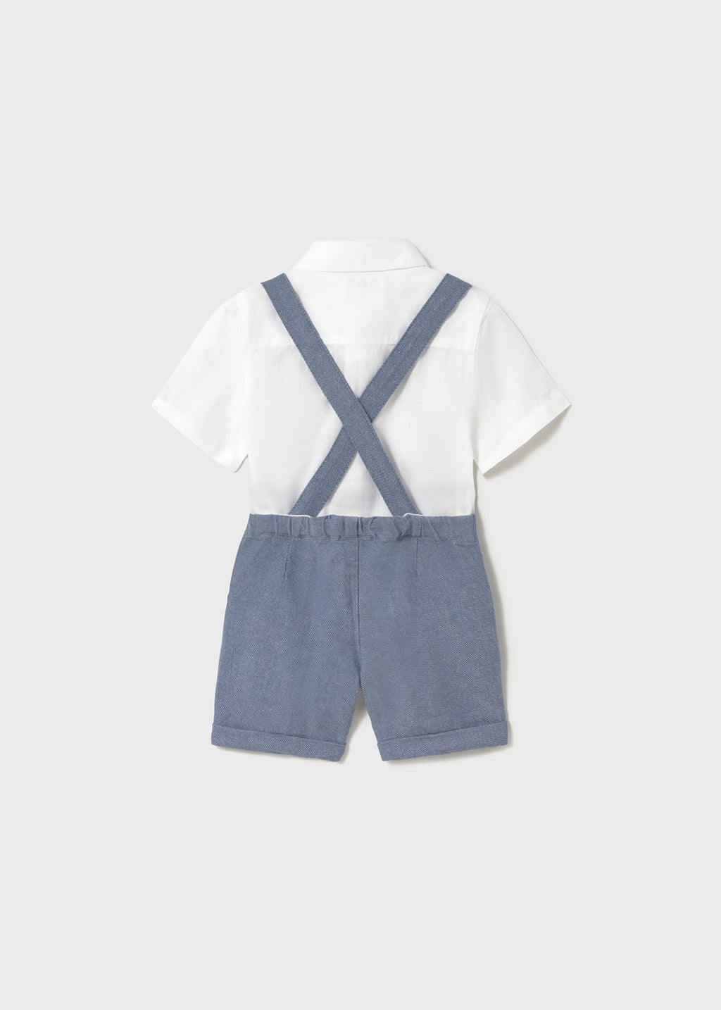 Completo con bermuda e camicia con papillon bimbo