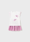 Completo gonna tulle e maglietta bimba