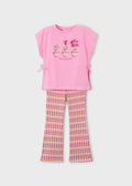 Completo leggings flare e maglietta bambina