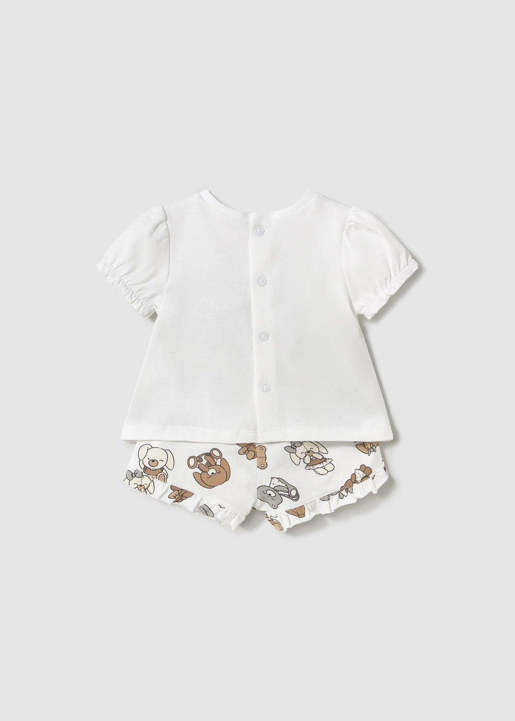 Completo pantaloncino e maglietta neonata