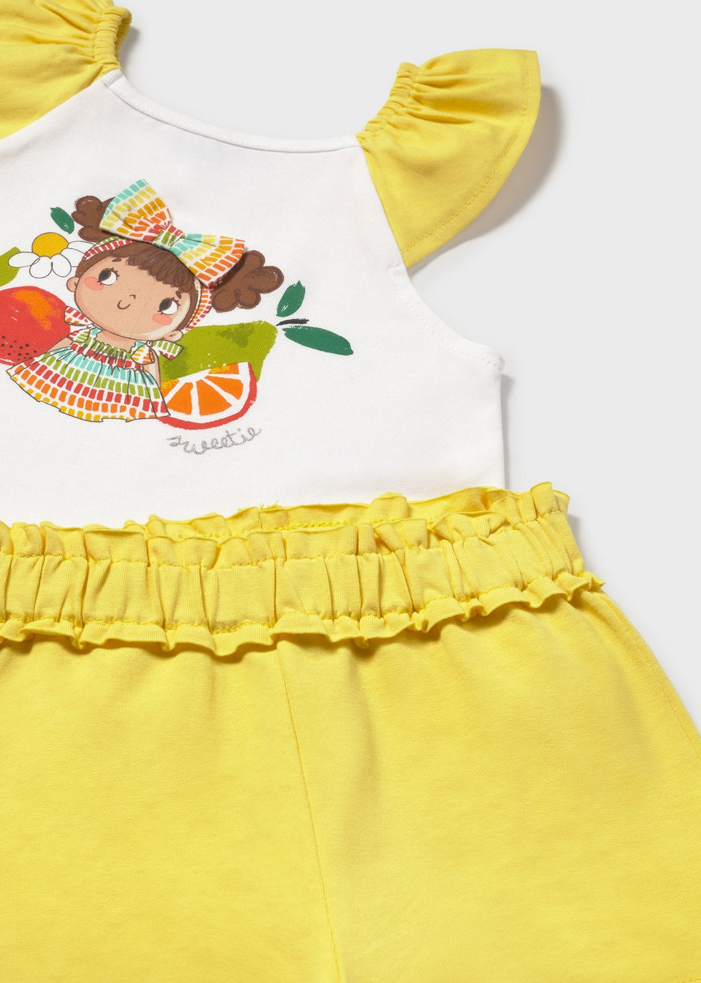 Completo pantaloncino e maglietta serigrafia bimba