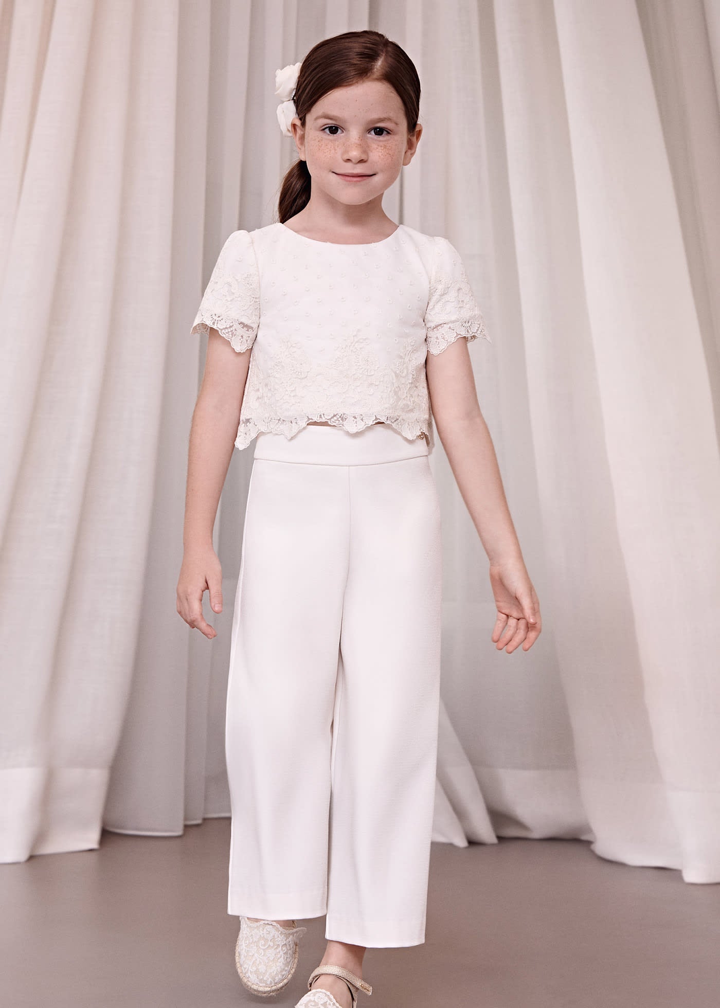 Completo Pantalone Lungo Crêpe Bambina