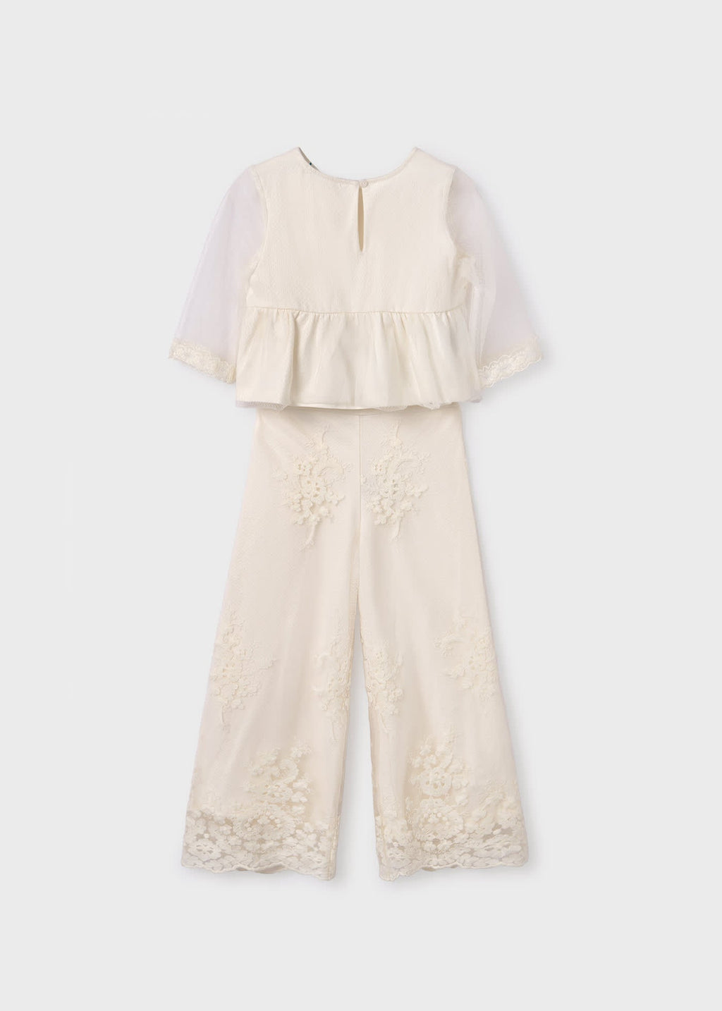 Completo Pantalone Tulle Jacquard Bambina