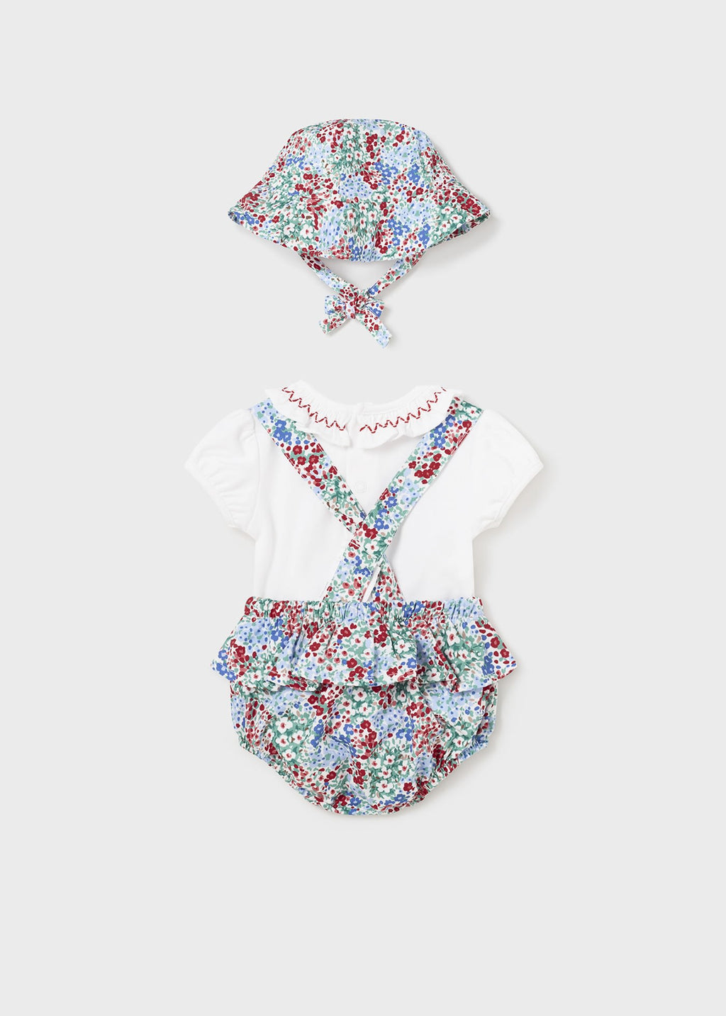 Completo 3 pezzi fiori neonata