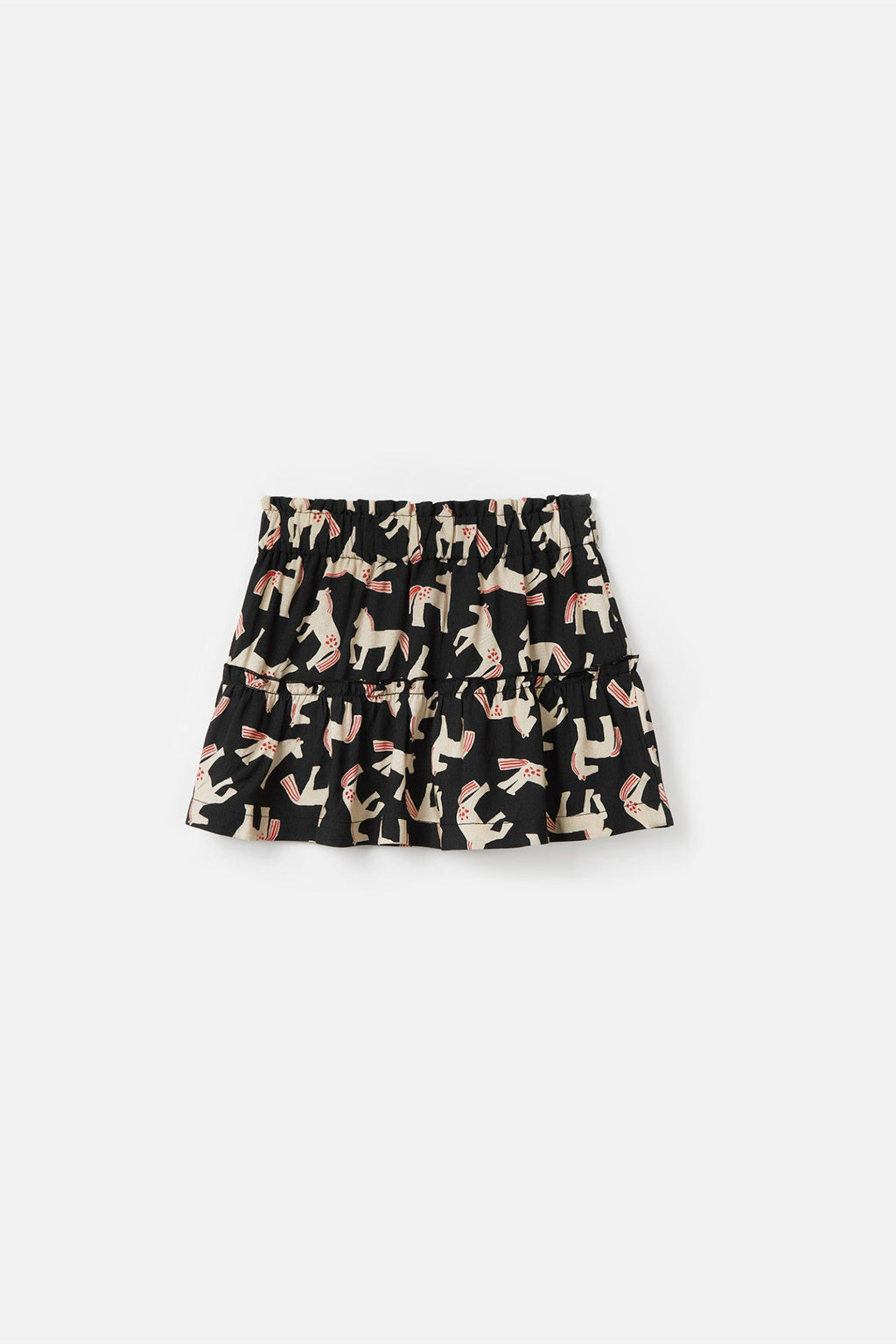 Gonna corta per bambina con stampa di cavalli