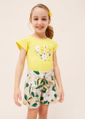 Pantaloncini stampa floreale bambina