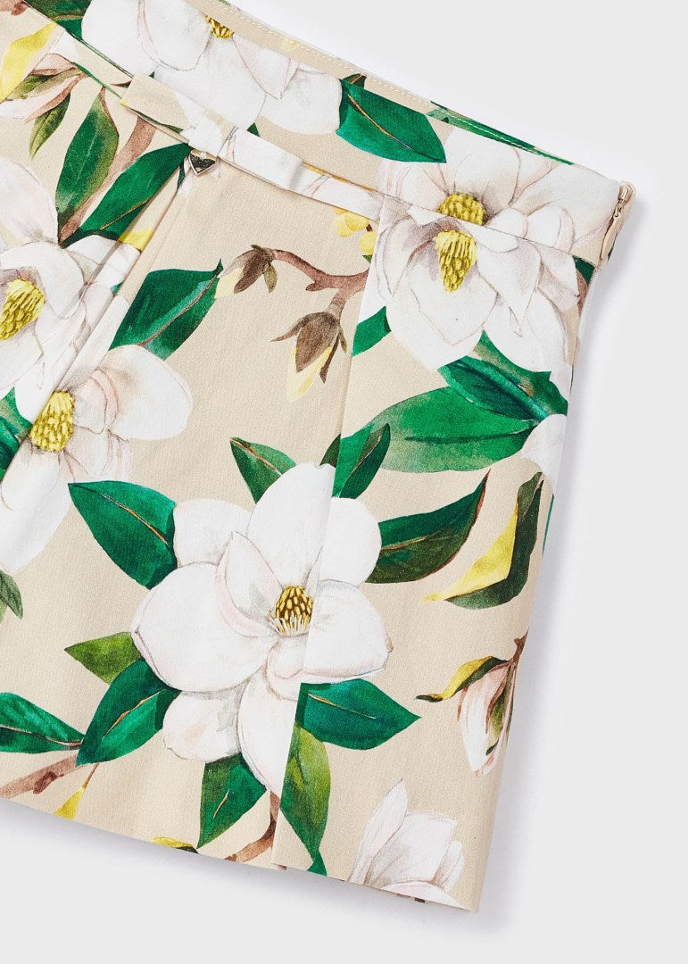 Pantaloncini stampa floreale bambina