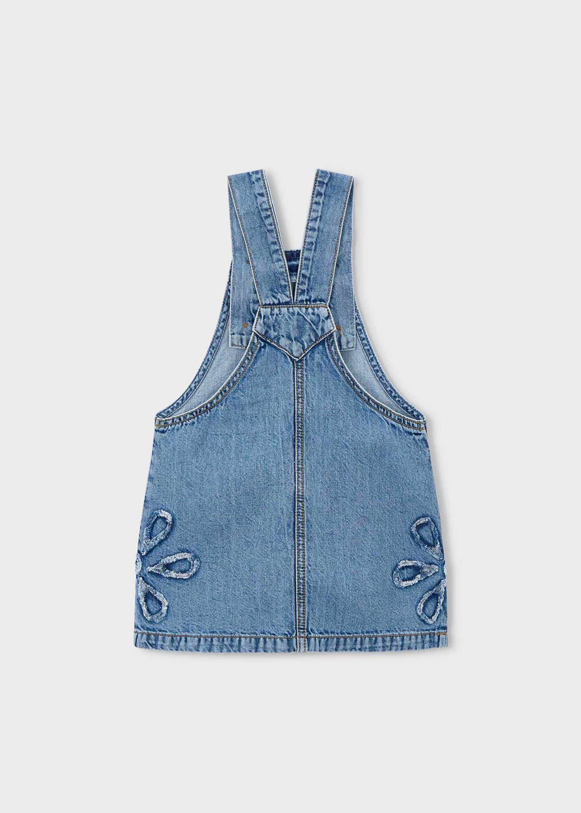 Gonna salopette jeans morbida bambina