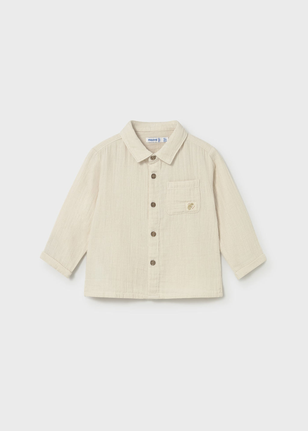 Camicia manica lunga bambula neonato