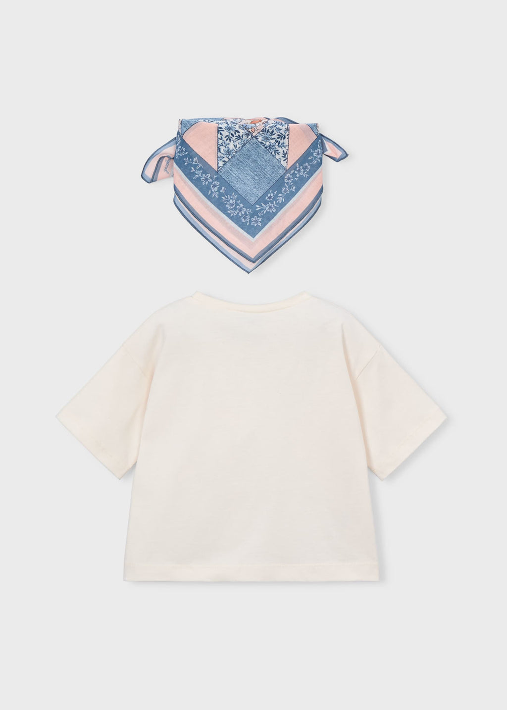Maglietta con fazzoletto stampato bambina