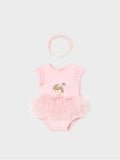 Body dettagli tulle con fascetta neonata