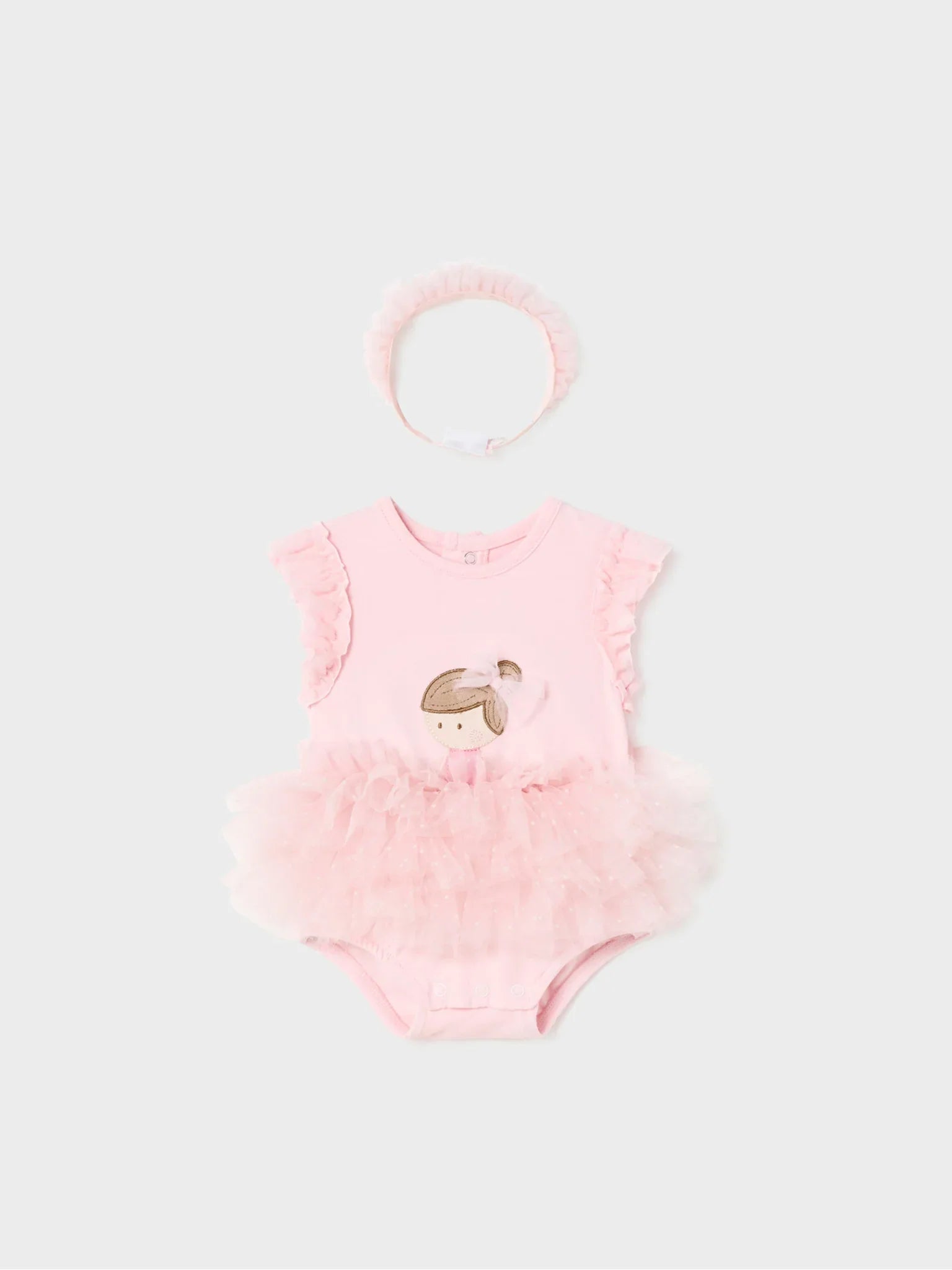 Body dettagli tulle con fascetta neonata