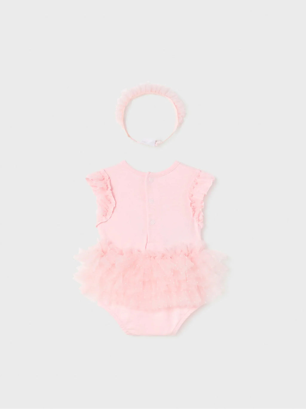 Body dettagli tulle con fascetta neonata