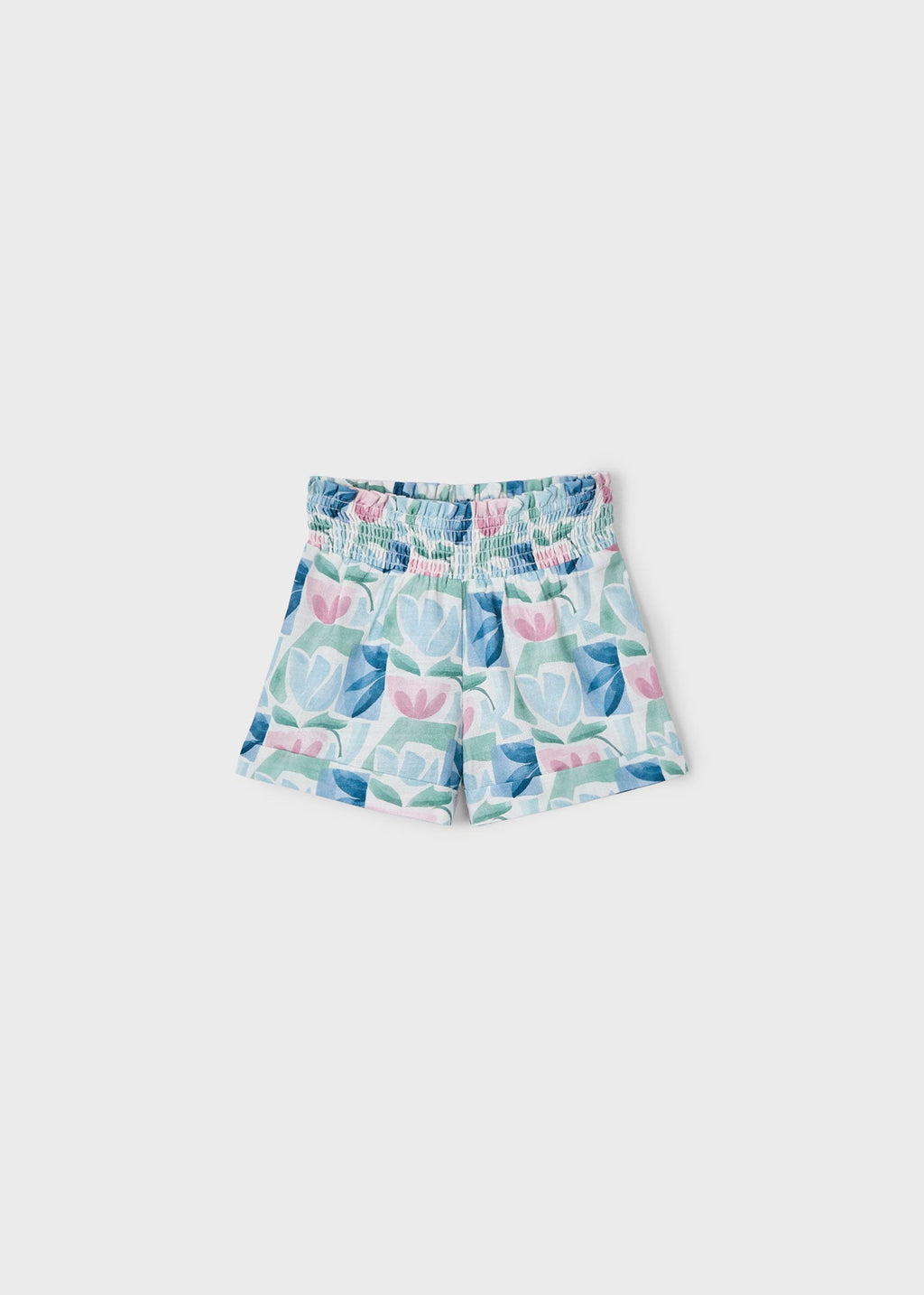 Pantaloncino fiori geometrico bambina