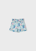 Pantaloncino fiori geometrico bambina