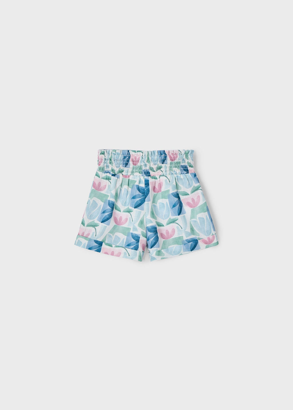 Pantaloncino fiori geometrico bambina