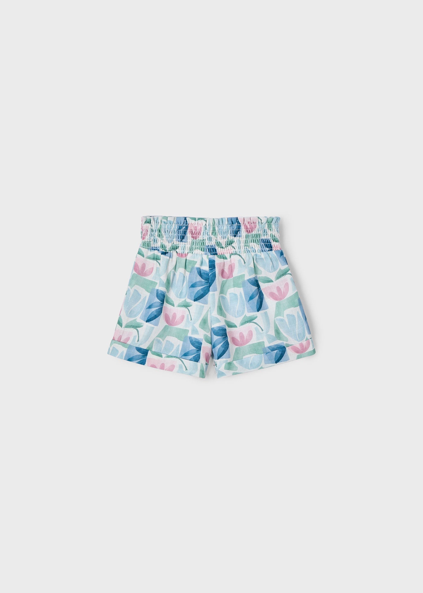 Pantaloncino fiori geometrico bambina