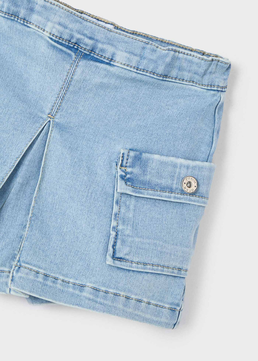 Pantaloncino jeans cargo bambina