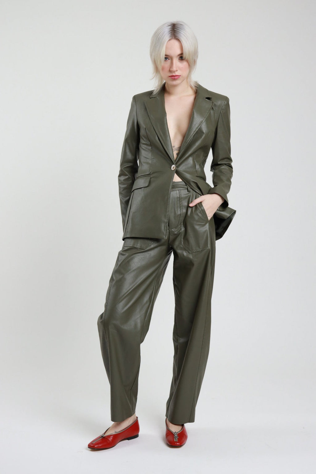 Pantalone ecopelle