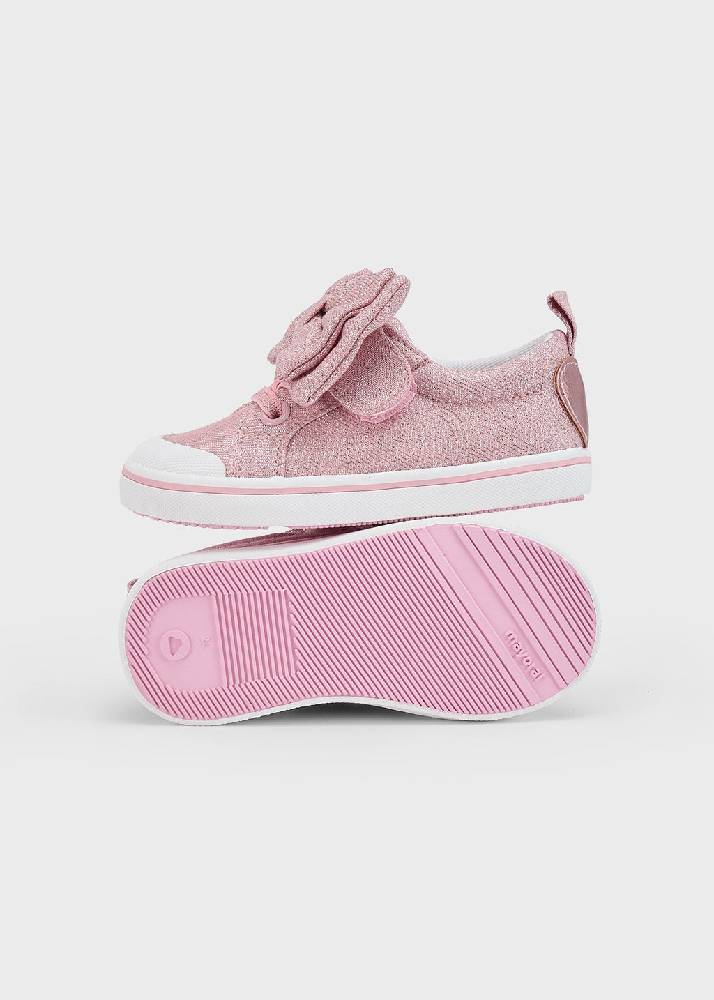 Scarpe sportive fiocco tela bimba