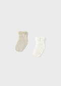 Set 2 calzini eleganti neonata