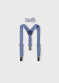 Set bretelle e papillon neonato
